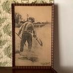 Bijz.mooie getekende prent- van GERARD J.BOS! - jaar 1925!, Ophalen of Verzenden