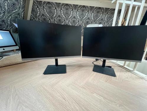 Te koop: 2x samsung 24” monitors en 1x hp thunderbolt dock, Computers en Software, Monitoren, Zo goed als nieuw, 60 Hz of minder