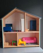 IKEA Poppenhuis met Meubels - Zelf Geverfd, Ophalen, Gebruikt, Poppenhuis