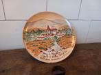 vintage Frans wandbord, aardewerk bord, handbeschilderd, Antiek en Kunst, Curiosa en Brocante, Verzenden