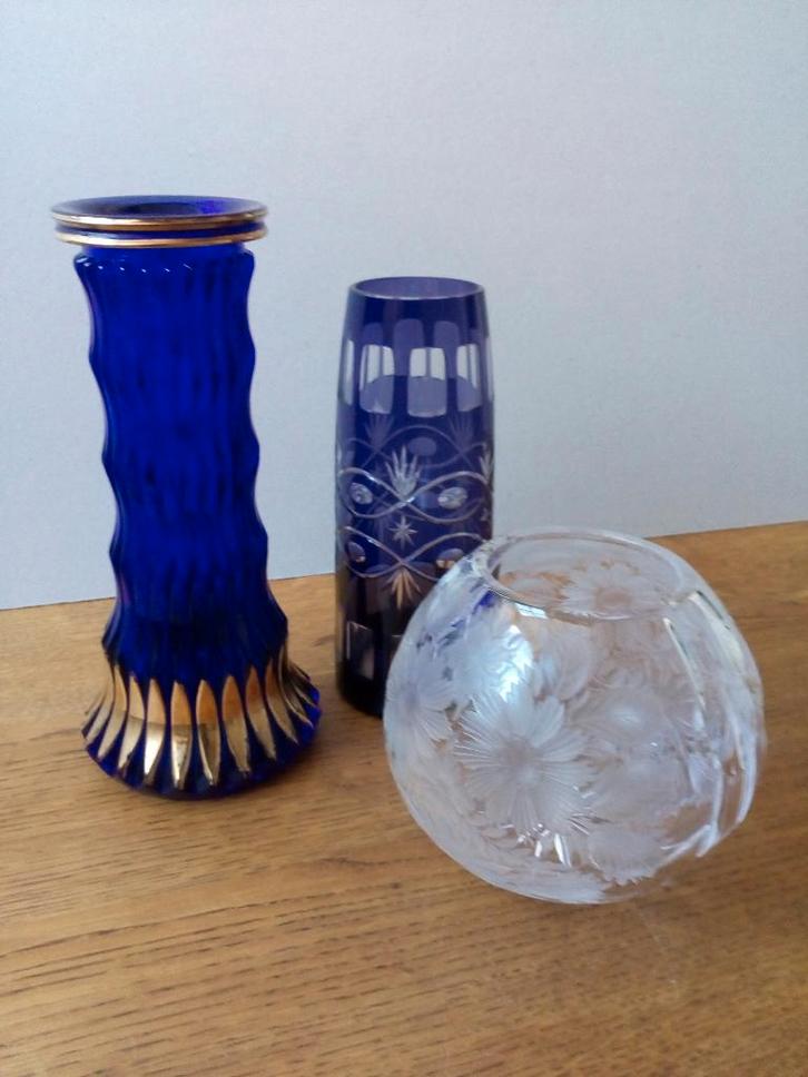 Oude vazen.Walther/Bohemianglas.Prijs per stuk vanaf., Antiek en Kunst, Curiosa en Brocante, Ophalen of Verzenden