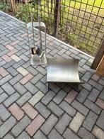 Rvs haardset en rvs houtbak, Ophalen of Verzenden, Houthaard