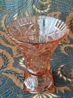 Mooie grote Engelse Art Deco vaas amberkleurig glas 21 cm., Antiek en Kunst, Antiek | Vazen, Ophalen of Verzenden