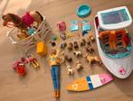 Barbie Paardrijden & Beach Boot Set, Kinderen en Baby's, Speelgoed | Poppen, Ophalen of Verzenden, Gebruikt, Barbie