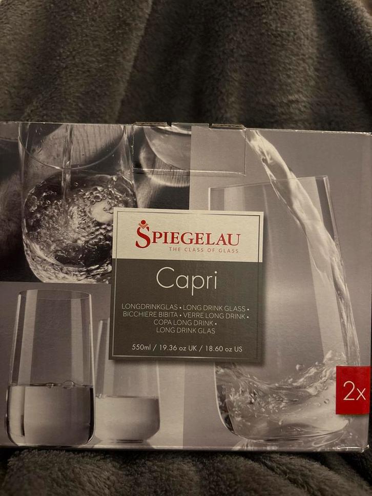 Spiegelau Capri Longdrinkglazen - Nieuw in doos!, Huis en Inrichting, Keuken | Servies, Nieuw, Glas of Glazen, Effen, Glas, Ophalen of Verzenden