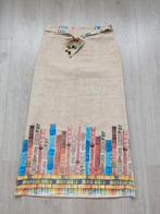 Beige rok met print - Gencay, Maat 38/40 (M), Beige, Ophalen of Verzenden, Zo goed als nieuw