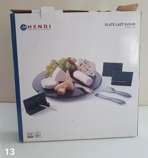 Hendi leisteen presentatie set, Lazy Susan voor kaas, Huis en Inrichting, Keuken | Keukenbenodigdheden, Nieuw, Ophalen of Verzenden