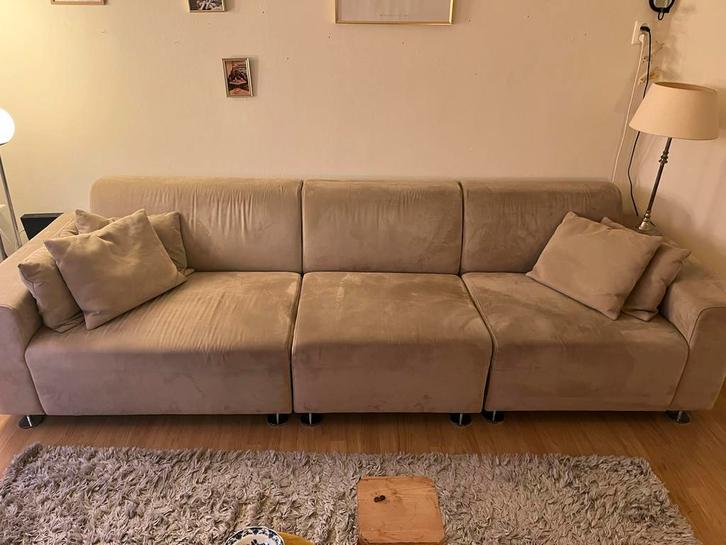 Montel 3 bank + kussens en 2 extra stukken - Uitstekend!, Huis en Inrichting, Banken | Bankstellen, Zo goed als nieuw, Rechte bank