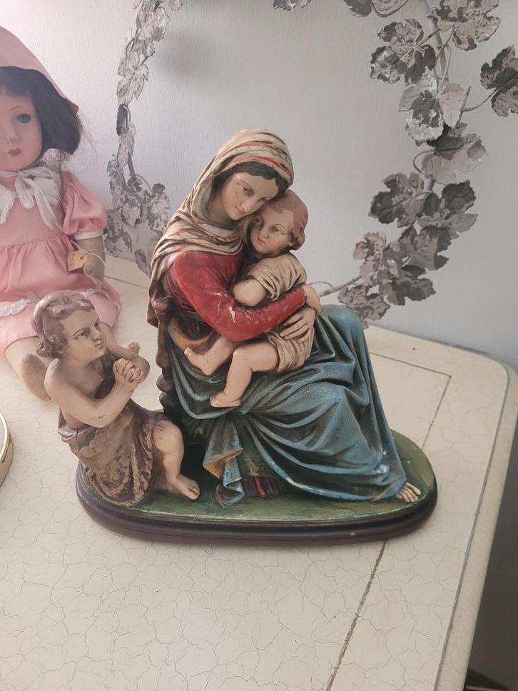 Antiek heiligen beeld zeldzame uitvoering, Antiek en Kunst, Antiek | Religie, Ophalen of Verzenden