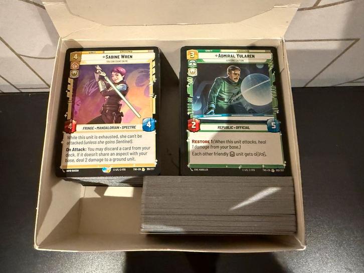 Star Wars Unlimited kaarten (SHD, TWI & JTL), Verzamelen, Star Wars, Zo goed als nieuw, Spel, Verzenden