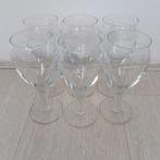 6 EVIAN/BADOIT glazen met grote steden erop, hoogte 16 cm, Huis en Inrichting, Keuken | Servies, Glas, Overige stijlen, Glas of Glazen