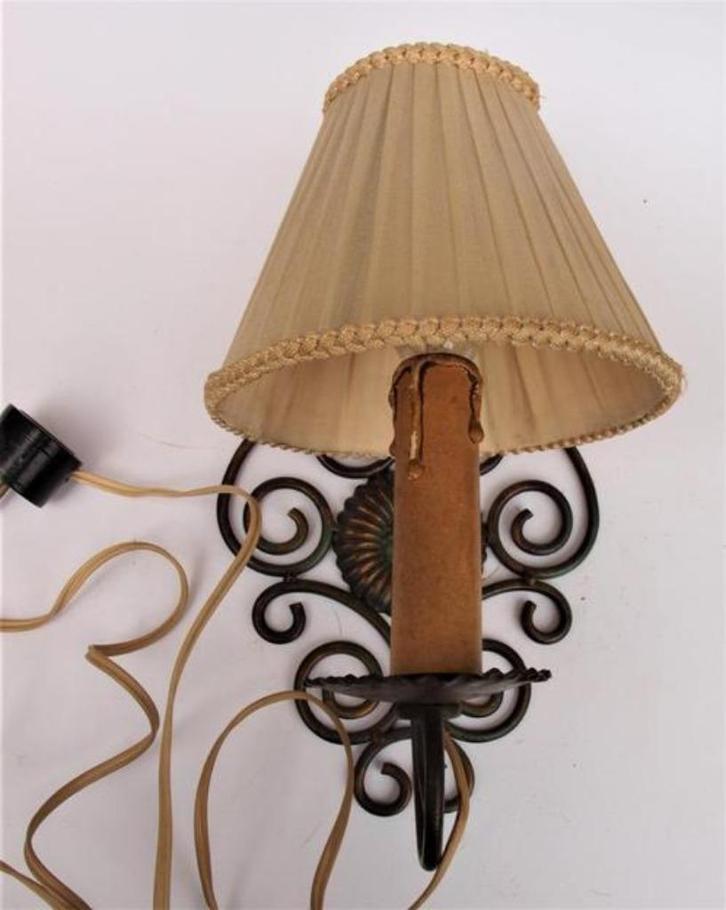 Wandschemerlamp met kap - jaren ‘30, Antiek en Kunst, Antiek | Lampen, Ophalen of Verzenden