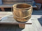 messing pot ketel  gebruikt voor brandhout in te leggen in, Antiek en Kunst, Ophalen