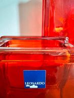 Leonardo Vaas Rood Glas - Prachtig Design!, Verzenden