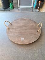 Stoer houten dienblad van Gusto., Ophalen, Zo goed als nieuw, Rond, Hout