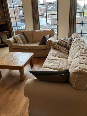 Tweezits bank IKEA Ektorp beige, opbrengst tbv st alzheimer - afbeelding 1