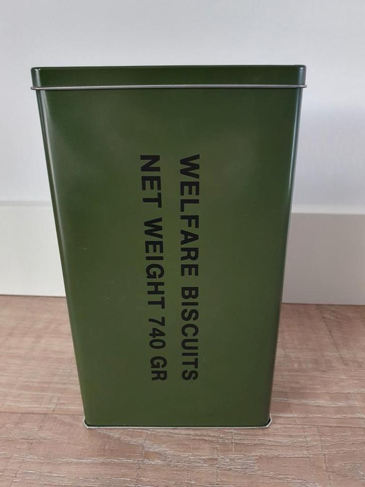 Welfare Biscuits Ter herinnering aan de voedseldroppings '45, Verzamelen, Blikken, Zo goed als nieuw, Overige, Ophalen of Verzenden