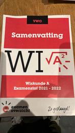 Samenvatting wiskunde A, Ophalen of Verzenden, Zo goed als nieuw, VWO