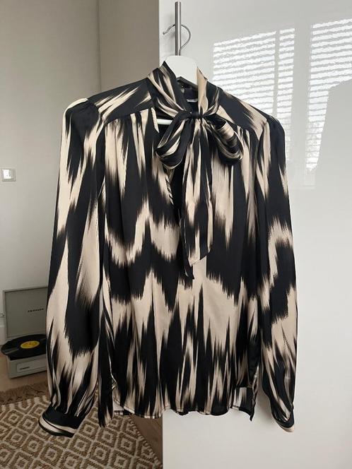 Zwart/beige blouse Summum, Kleding | Dames, Blouses en Tunieken, Zo goed als nieuw, Maat 38/40 (M), Zwart, Ophalen of Verzenden