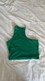 Groene croptop Maat XS, Ophalen of Verzenden, Zo goed als nieuw, Zonder mouw, Maat 34 (XS) of kleiner