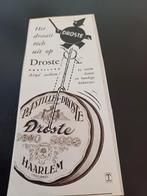 Advertentie van Droste pastilles het draait toch uit 1957, Ophalen of Verzenden, Zo goed als nieuw, Overige typen