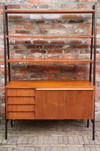 Vintage, Zweeds design wandmeubel. Wall unit. Jaren 60, Ophalen, Teakhout
