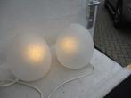 SET Vintage Murano glas Egg tafellamp glas '80, Ophalen of Verzenden, Gebruikt, Glas, Minder dan 50 cm