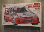 Tamiya Mitsubishi lancer evolution V WRC + Extra decals, Auto, 1:32 tot 1:50, Ophalen of Verzenden, Zo goed als nieuw