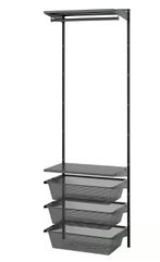 Ikea Boaxel zwart  met 6 mandjes, Huis en Inrichting, Kasten | Stellingkasten, Ophalen, Nieuw