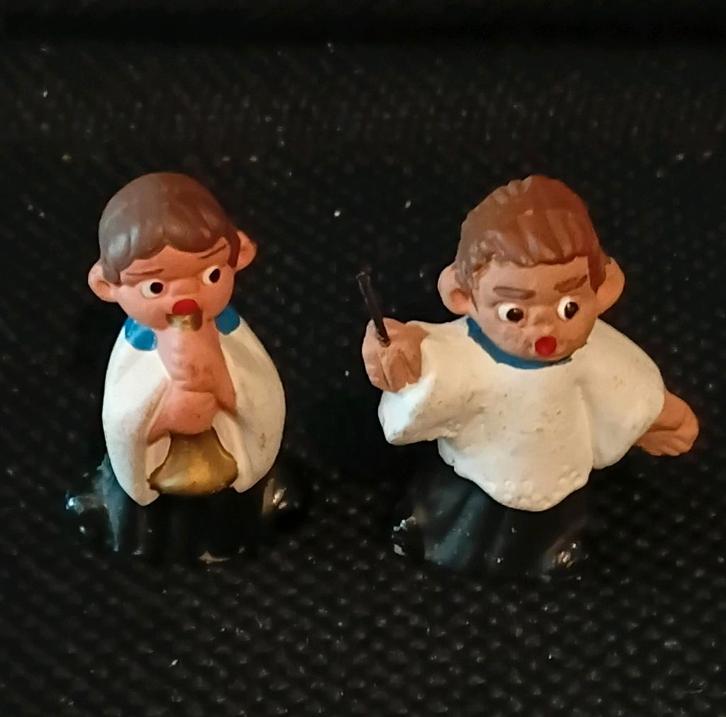 Vintage 2 Stuks Spaanse adobe miniatuur mod beeldje keramiek, Verzamelen, Beelden en Beeldjes, Zo goed als nieuw, Mens, Verzenden