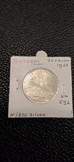 Portugal 20 escudo 1966 zilver, Ophalen of Verzenden, Overige landen, Zilver