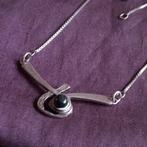 Zilveren Halsketting met Hanger Malachiet, Sieraden, Tassen en Uiterlijk, Kettingen, Met hanger, Verzenden, Zo goed als nieuw