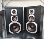 Zeer goede set zware , vintage 50 Watt boxen . 52x30x23 cm, Gebruikt, Minder dan 60 watt, Front, Rear of Stereo speakers, Ophalen