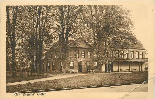 (379-156-023) Gieten Hotel Braams, Verzamelen, Ansichtkaarten | Nederland, Drenthe, Verzenden