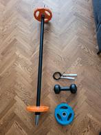 Barbelset Basic Fit Zo Goed Als Nieuw, Ophalen of Verzenden, Zo goed als nieuw, Rug, Halterset