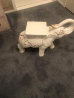 keramiek olifant wit met goud, Verzamelen, Beelden en Beeldjes, Ophalen, Zo goed als nieuw, Dier