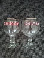 2 x Chimay bier trappisten glas rode rand anders, Verzamelen, Ophalen of Verzenden, Nieuw, Glas of Glazen, Overige merken