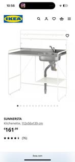 Complete noodkeuken: ikea Sunnersta, Bosch koelkast+vriesvak, Huis en Inrichting, Keuken | Complete keukens, Ophalen, Gebruikt