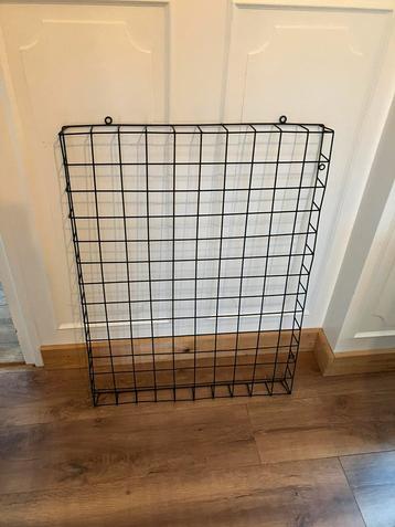 Wanddecoratie rek / wandrek zwart staal 80 x 60 cm beschikbaar voor biedingen