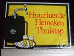 grote ruit sticker huur hier uw heineken thuistap bier pils, Verzamelen, Verzenden, Zo goed als nieuw, Merk
