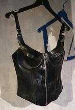 Latex Corset zwart, Verzenden, Zo goed als nieuw, Bovenkleding