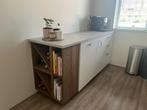 Ikea Metod keuken met houtfineer wijn/boekenrek, Huis en Inrichting, Ophalen, Zo goed als nieuw, Wit, Enkelwandige keuken