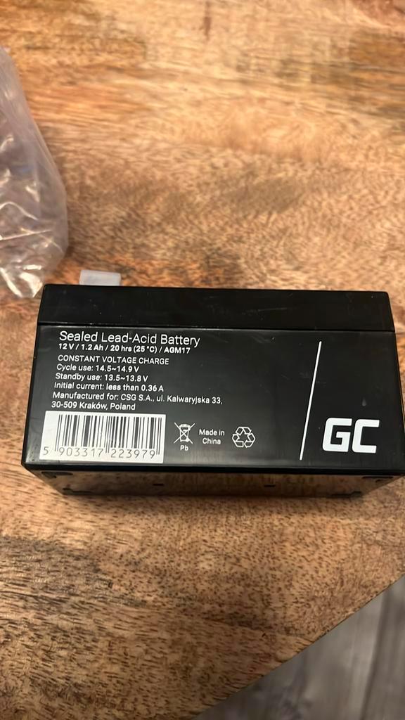 Accu voor voerboot 12V 1.2Ah, Watersport en Boten, Hengelsport | Karpervissen, Nieuw, Overige typen, Ophalen