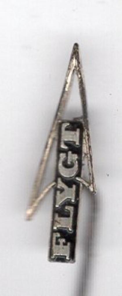 FLYGT pompen zilverkleurig pijl speldje ( M_212a ), Verzamelen, Speldjes, Pins en Buttons, Zo goed als nieuw, Speldje of Pin, Merk