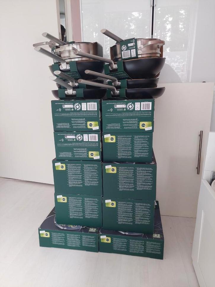 Greenpan pannenset, Huis en Inrichting, Keuken | Potten en Pannen, Nieuw, Pannenset, Rvs, Ophalen of Verzenden