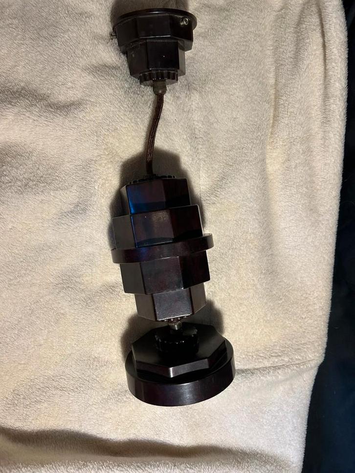 Amsterdamse School lamp met trekpendel., Antiek en Kunst, Antiek | Lampen, Ophalen of Verzenden