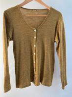 Prachtig okergeel merino wollen vest Dilling L, Ophalen of Verzenden, Zo goed als nieuw, Maat 42/44 (L), Geel