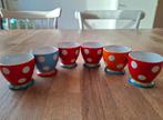 6 Oilily eierdopjes, Huis en Inrichting, Keuken | Servies, Ophalen of Verzenden, Glas, Overige stijlen, Overige typen