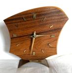 Palmtag teak houten retro klok, Ophalen of Verzenden