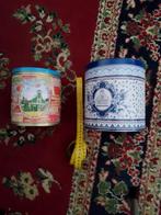 2 ronde blikken ah  15en 18cm hoogte, Verzamelen, Blikken, Ophalen of Verzenden, Zo goed als nieuw, Overige, Overige merken